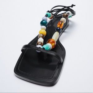 COPY - ZARA Glass Beaded Tied Sandals